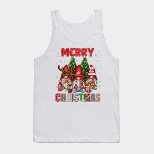 Merry Christmas Gnome Family Funny Xmas Tree Women Men Kids Tank Top